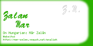zalan mar business card